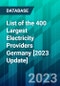 List of the 400 Largest Electricity Providers Germany [2023 Update] - Product Image